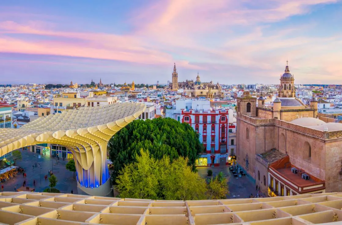 vista di Siviglia dallo Space Metropol Parasol